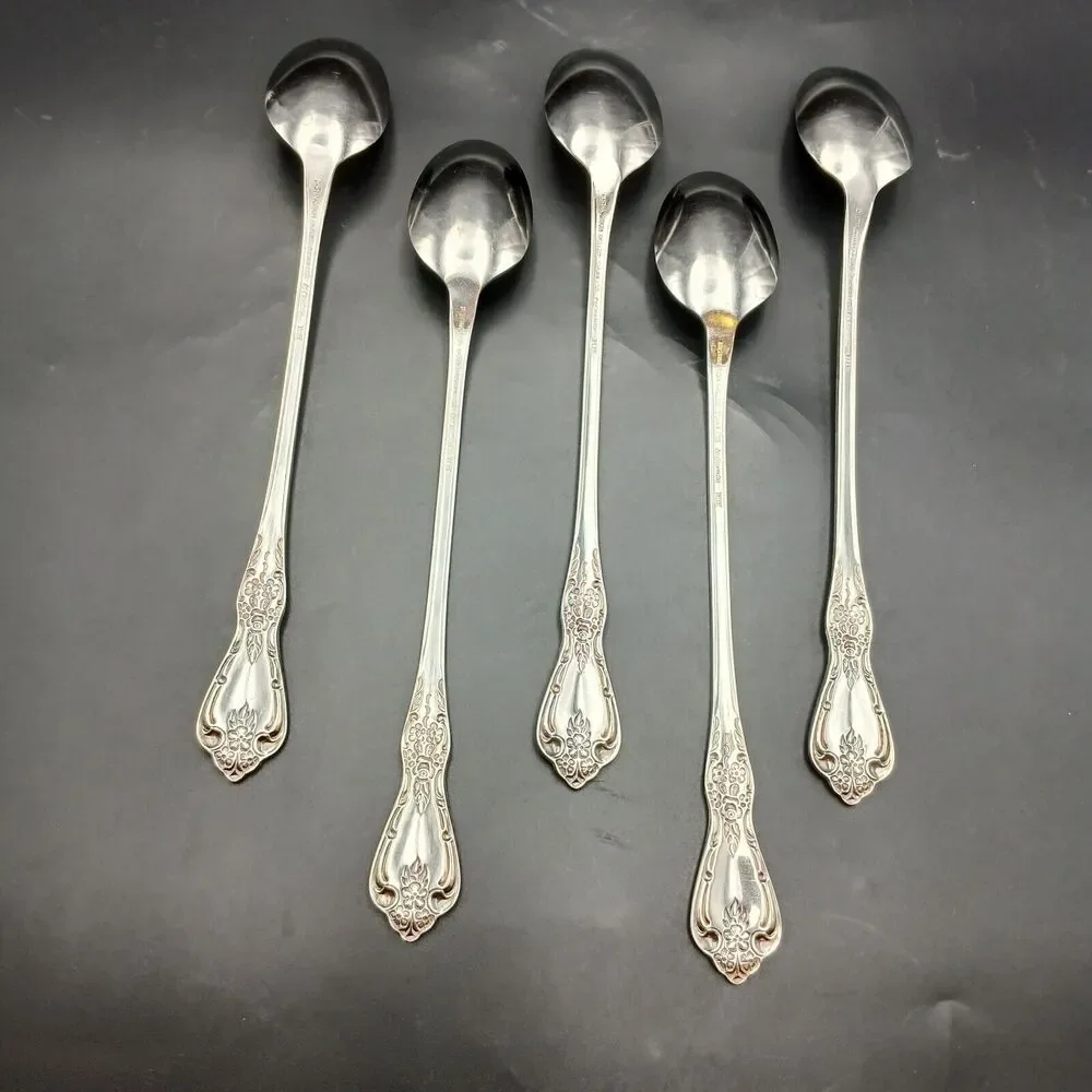 5 Oneida Distinction Deluxe Stainless HH Kennett Square Iced Teaspoons